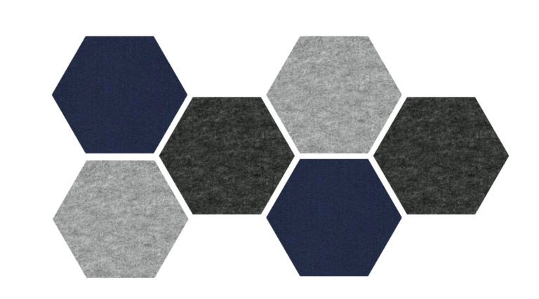 Hexagonal felt tiles